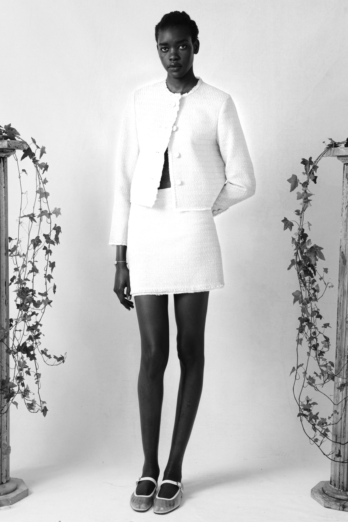 OTM Exclusive: Sydney Skirt in Ivory Tweed