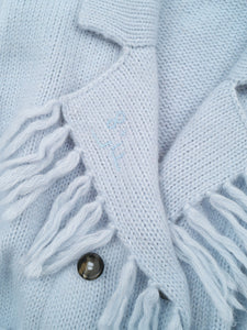 Mavis Fringe Knit Coat  Lingua Franca NYC   