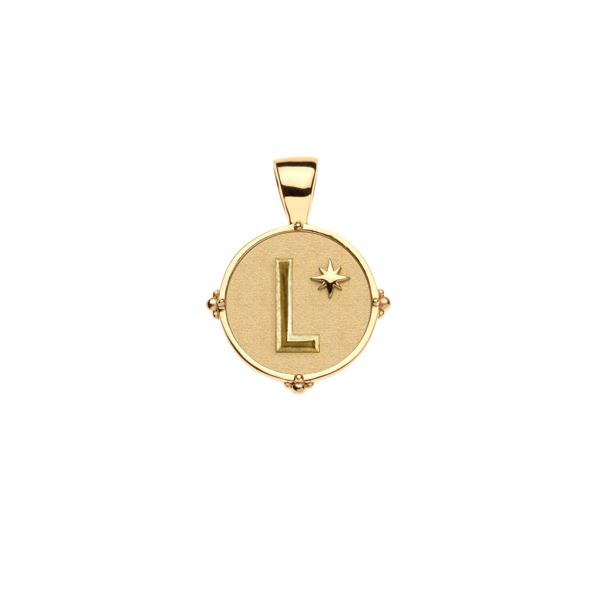 JW Letter Coin Pendant Necklace