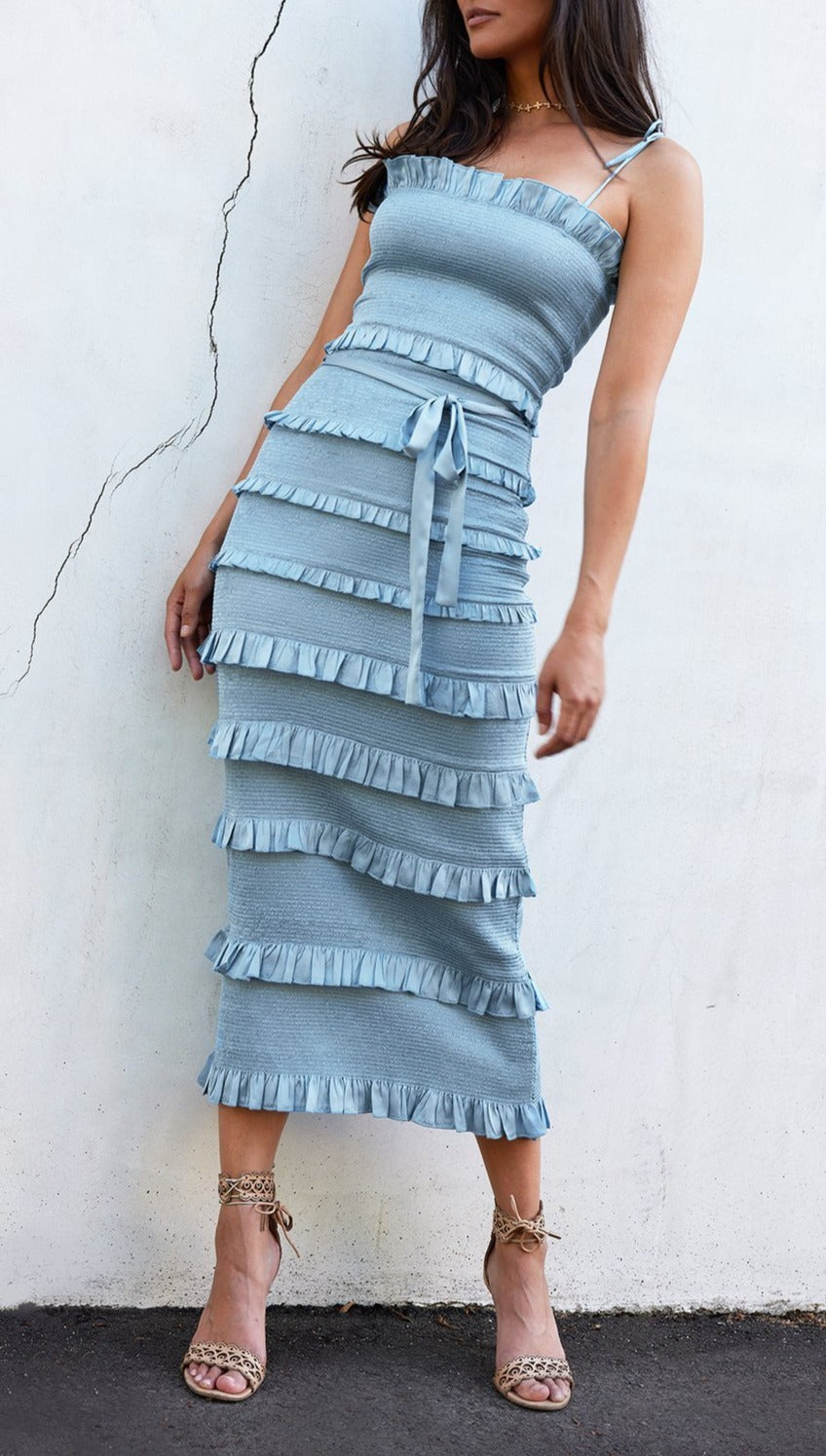 The Lily Dress in Cashmere Blue The Lily Dress in Cashmere Blue