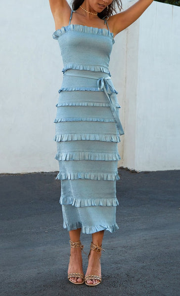 lily midi dress in cashmere blue strawberrychicxo on LTK