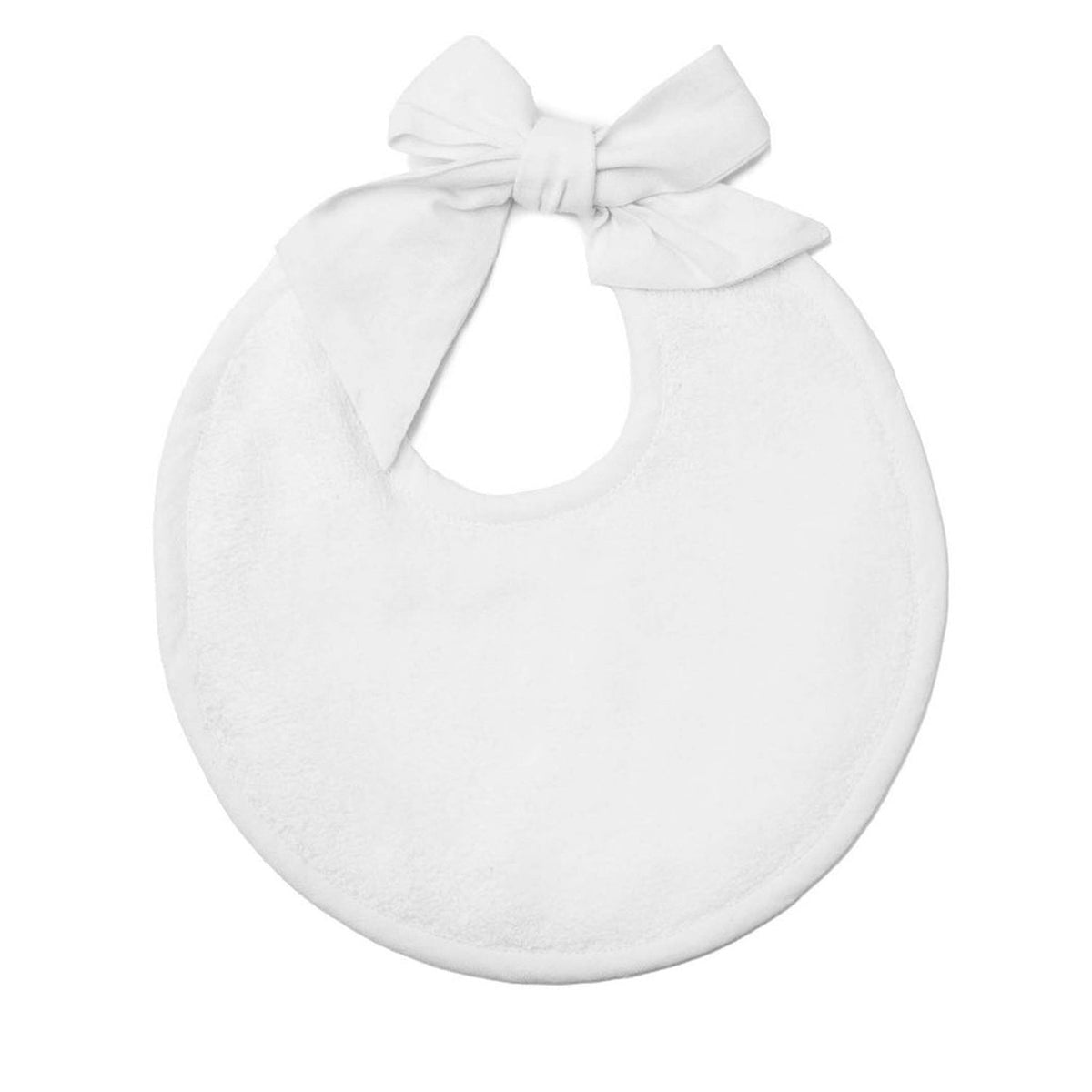 Newborn Bib In White Linen