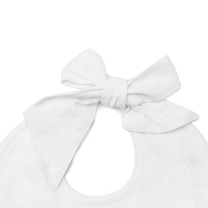 Newborn Bib In White Linen