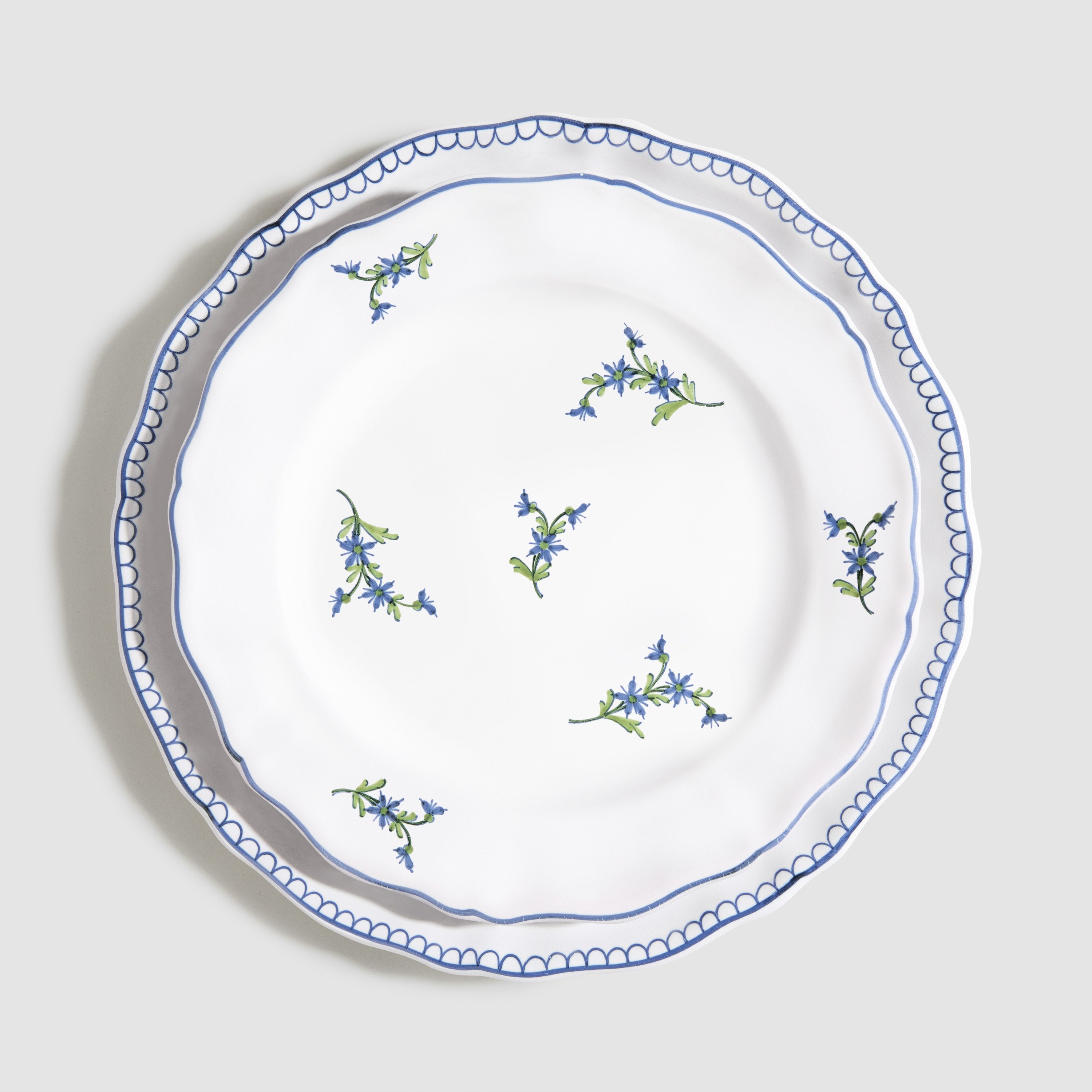 Bouclette Dinner Plate in Bleu Égyptien