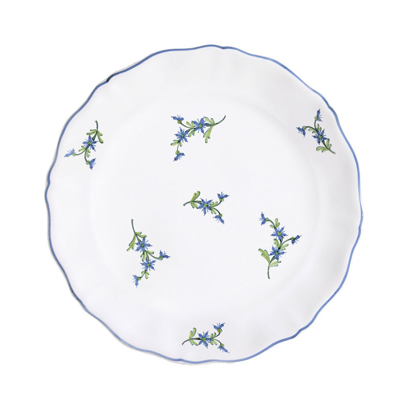 Les Bleuets Dinner Plate in Bleu Égyptien et Vert