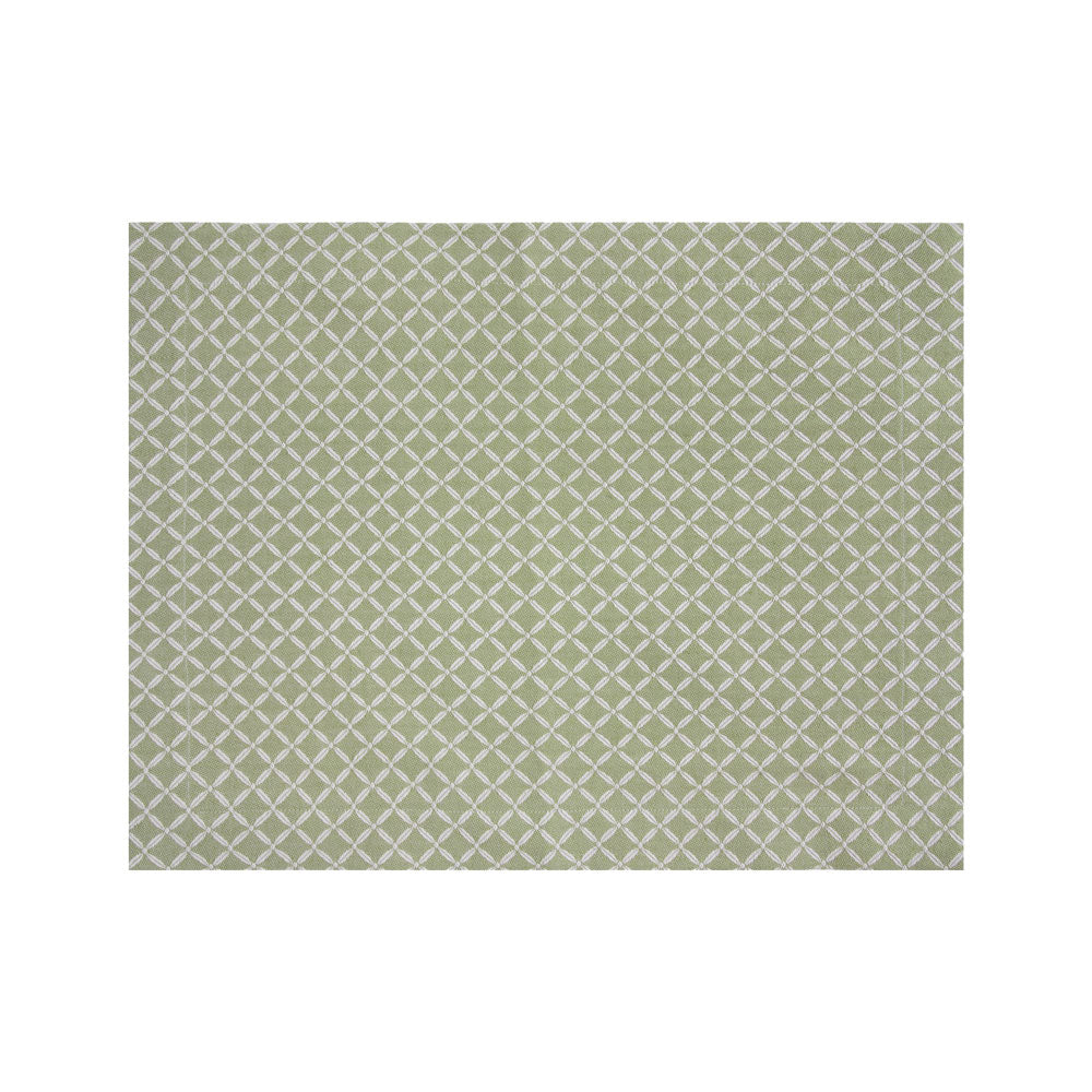 Treillis Rectangular Jacquard Placemat in Pistache