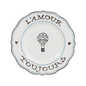 L’Amour Toujours Dessert/Salad Plates, Assorted, Set of 4