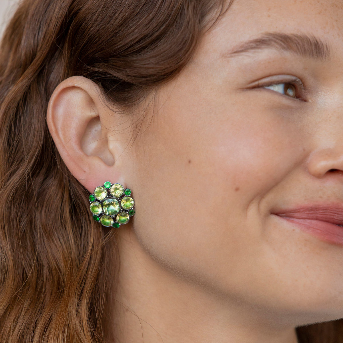 Luzia Duquesa Cluster Earrings in Lemon Quartz