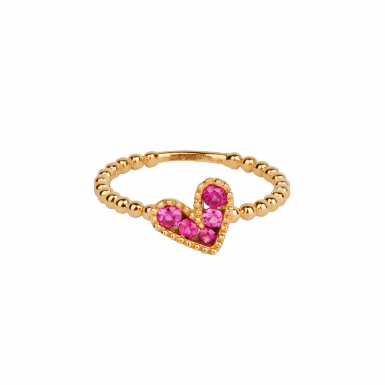 Baroque Heart Charm Ring