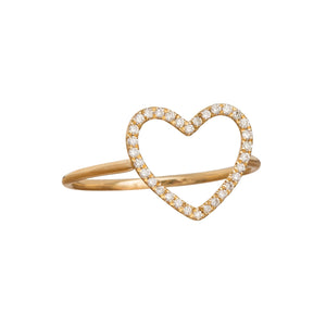 10mm Heart Charm Ring