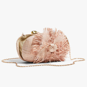 La Fleur Fringe Bag in Blush