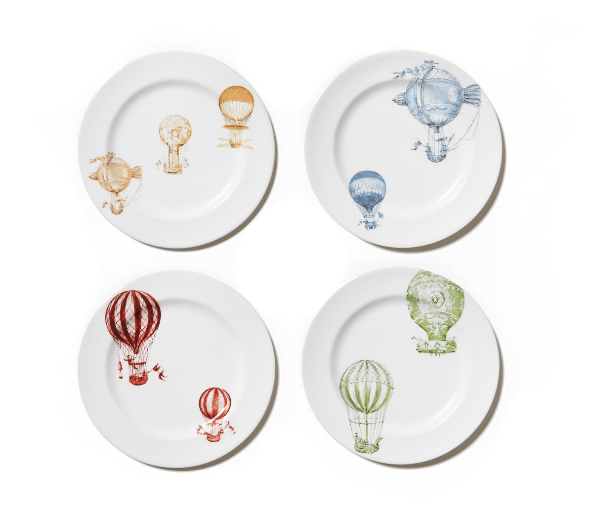 Mongolfiere Double Plates Collection, Set of 4