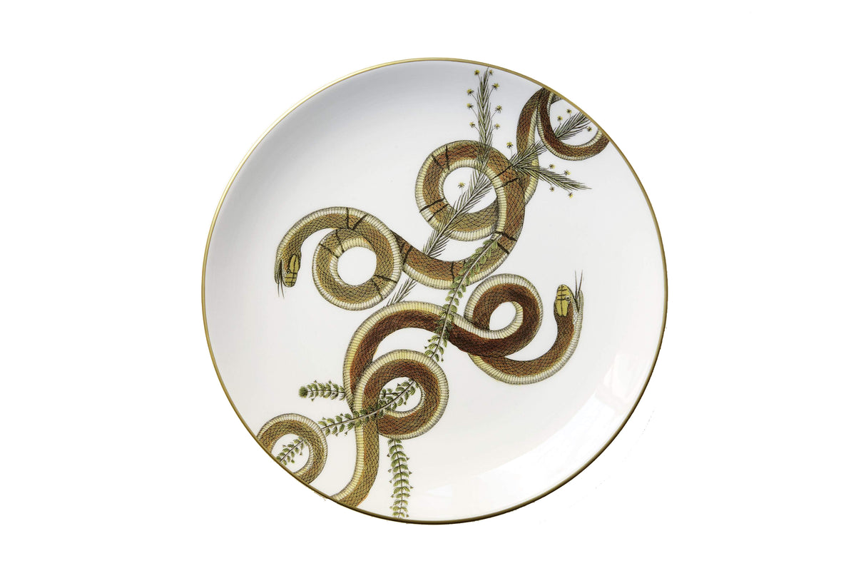 Serpentine Dinner Plate in Roped Serpentines