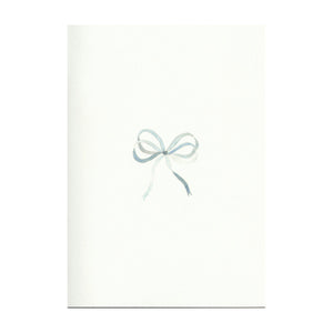 Lake Blue Bow Ribbon Cards, Set of 5