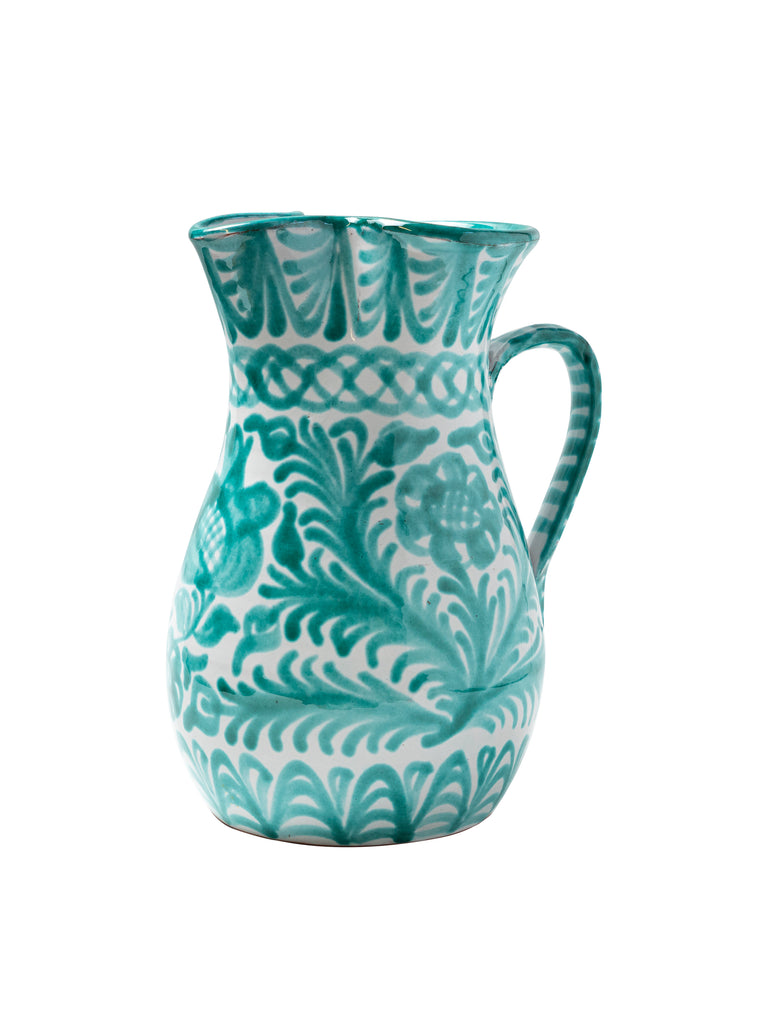 Casa Verde Large Pitcher with Hand-painted Designs