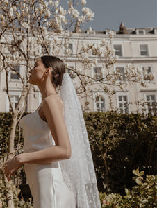 Large Polka Dot Midi Veil