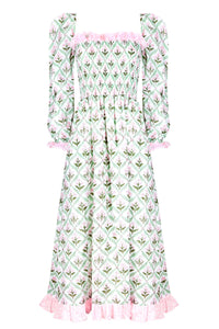 Lavinia Dress in Garden Trellis