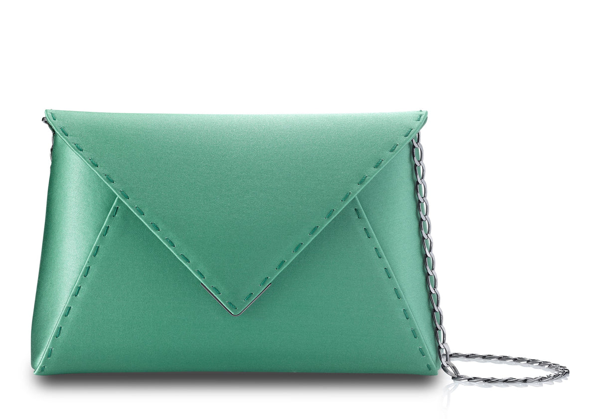 Lee Pouchet Small in Mint Satin