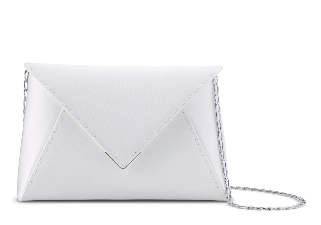 Lee Pouchet Small in Pegasus White IDRO Treated Satin