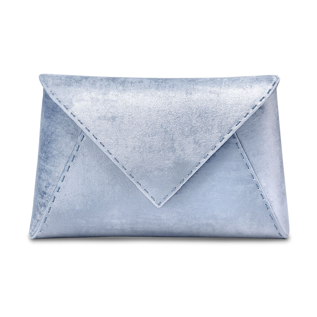 Lee Pouchet Large in Icy Blue Crushed Velvet