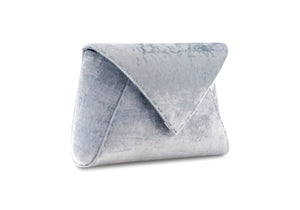 Lee Pouchet Small in Icy Blue Crushed Velvet