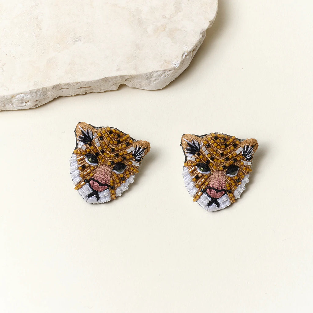 Leopard stud deals earrings