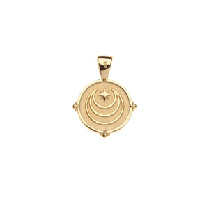 JW Letter Coin Pendant Necklace