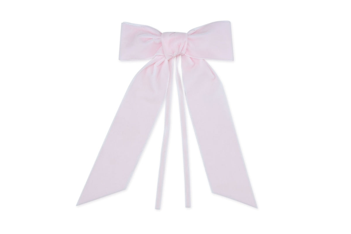 Light Pink Velvet Napkin Bows, Set of 4