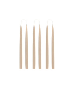 Rebecca Udall Set of 6 35cm Danish Taper Candles, Linen natural biege