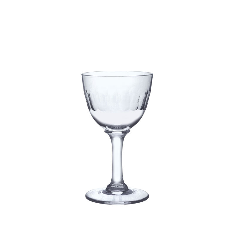 Crystal Liqueur Glasses with Lens Design, Set of Six