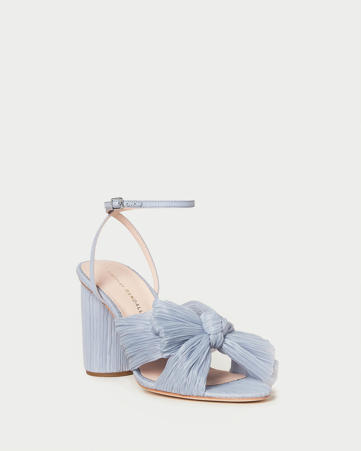 Camellia Bow Heel in Blue