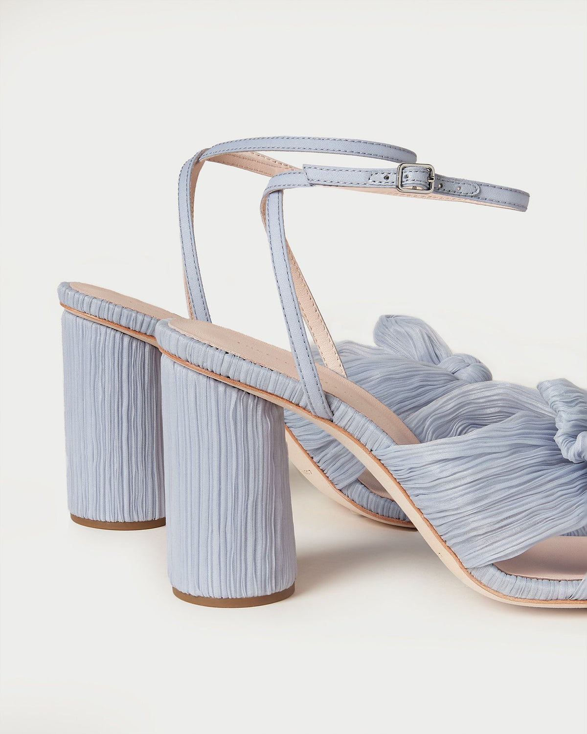 Camellia Bow Heel in Blue