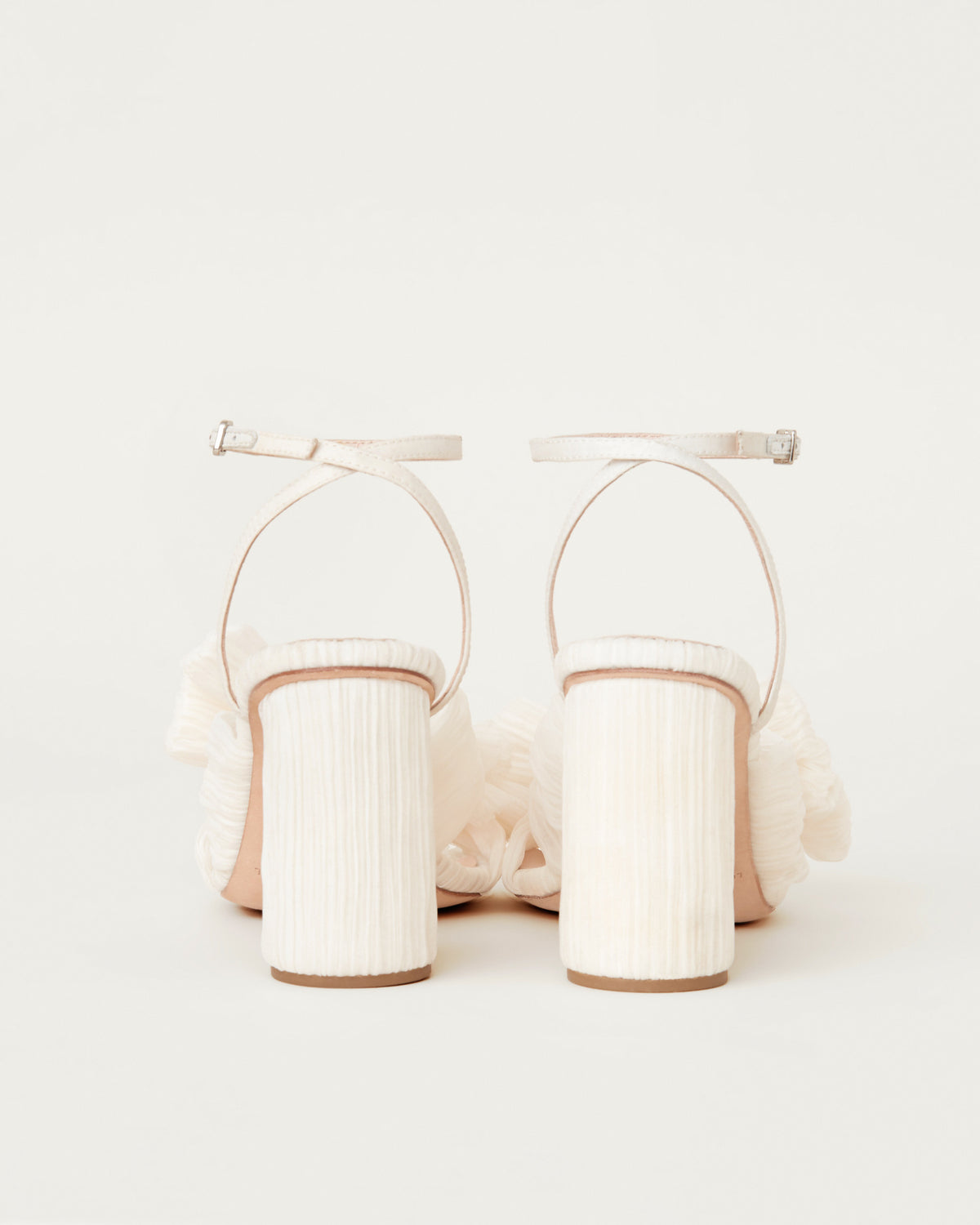 Camellia Bow Heel in Pearl