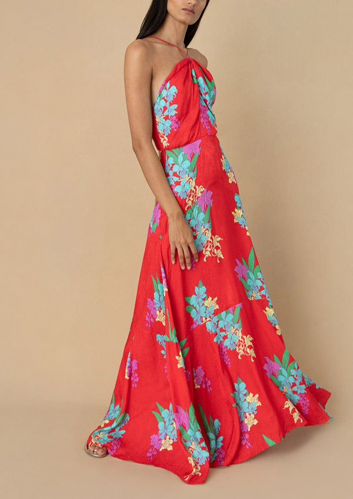 Rosie Crepe Maxi Dress in Alegria