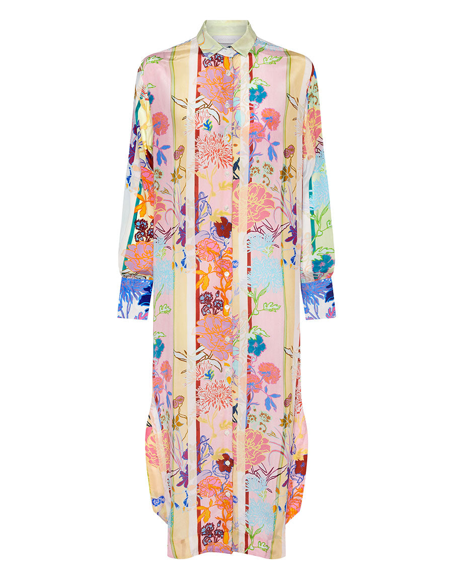 Whitley Crepe Midi Dress in Jardin Mix