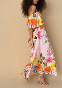 Gracie Taffeta Maxi Dress in Juayua Pink