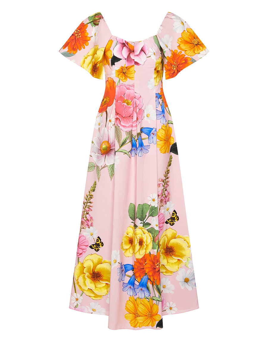 Gracie Taffeta Maxi Dress in Juayua Pink