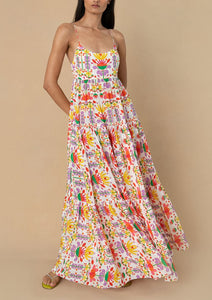 Merle Crepe Maxi Dress in Avatar White