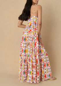 Merle Crepe Maxi Dress in Avatar White