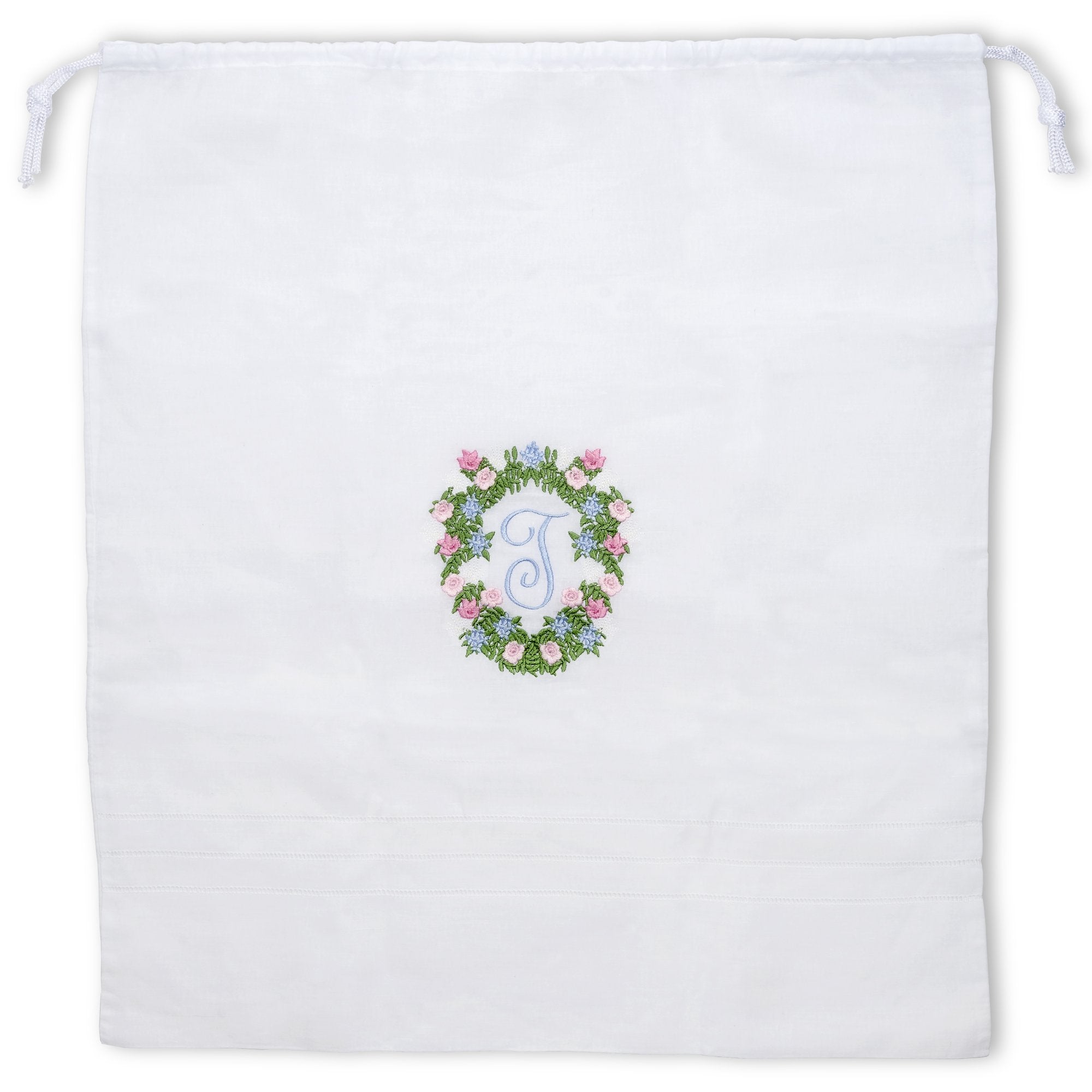 Monogram Linen Laundry Bag