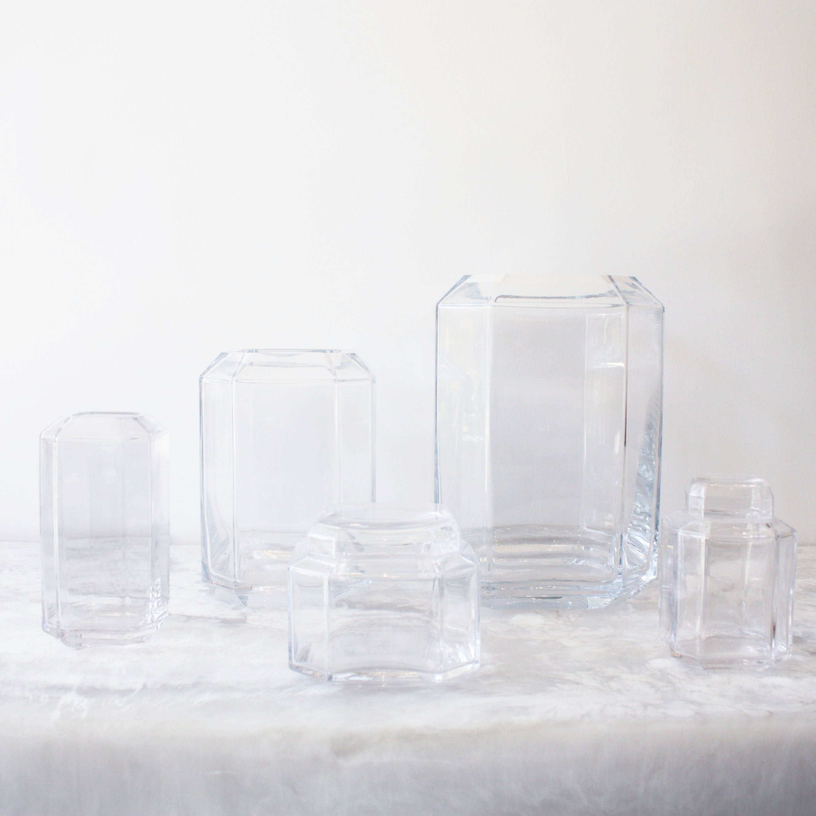 Clear Jewel Vases