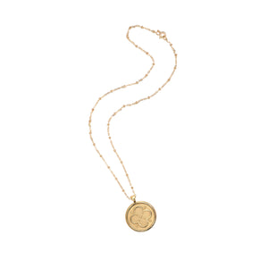 Love JW Small Pendant Coin Necklace