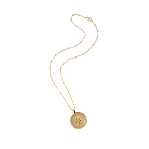 Lucky JW Small Pendant Coin Necklace