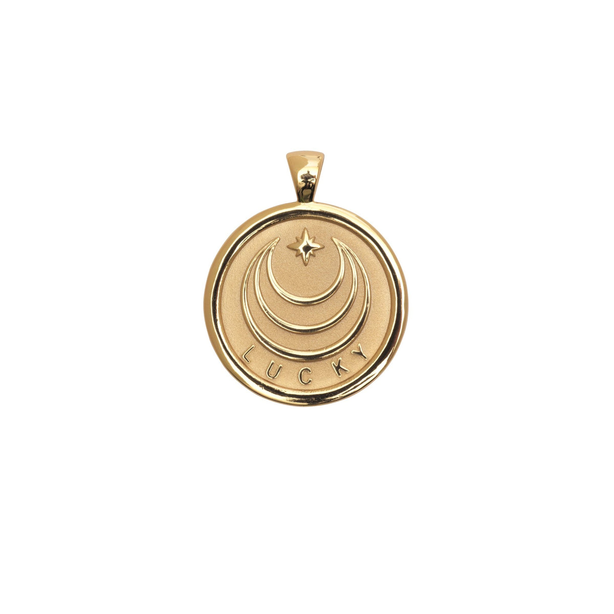Lucky JW Small Pendant Coin Necklace