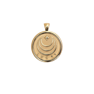 Lucky JW Small Pendant Coin Necklace
