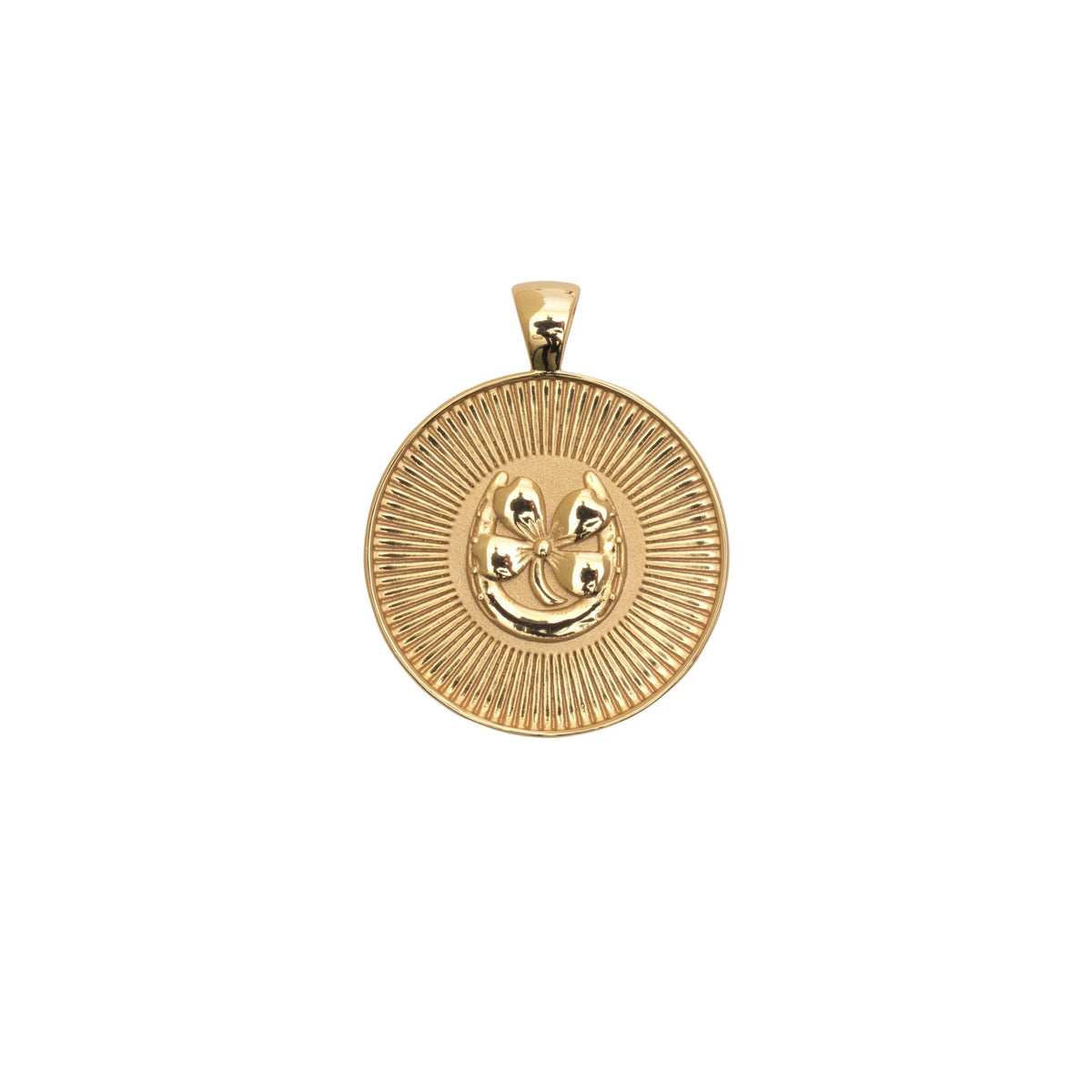 Lucky JW Small Pendant Coin Necklace