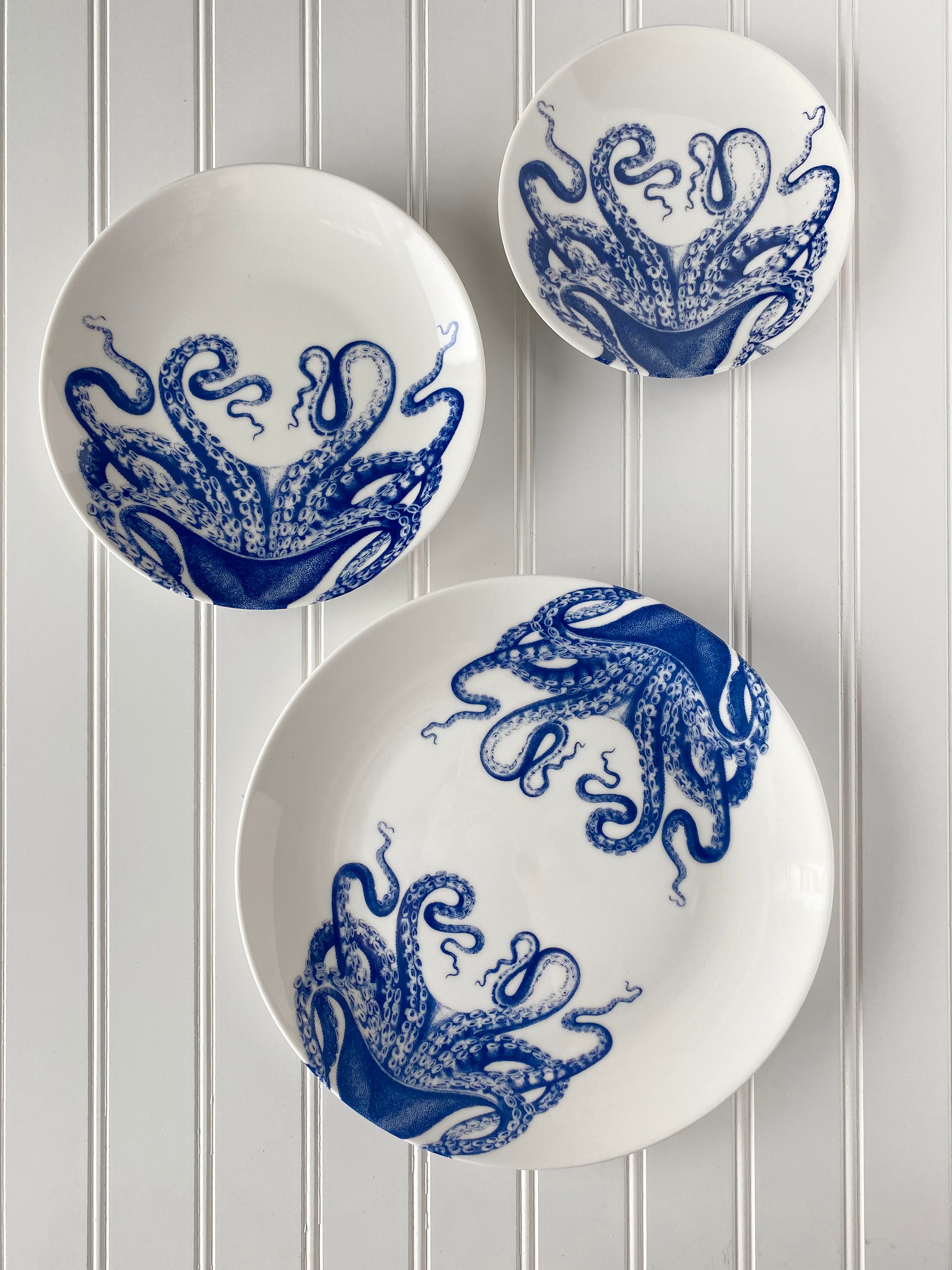 Lucy Coupe Salad Plate in Blue