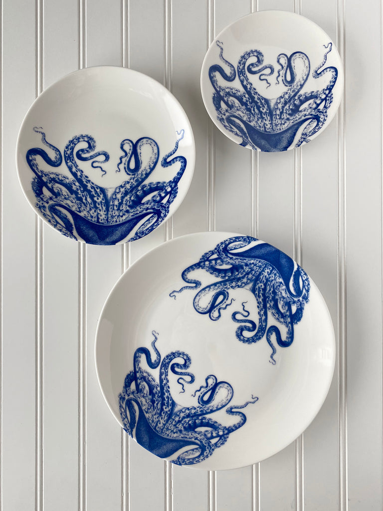 Lucy Coupe Salad Plate in Blue