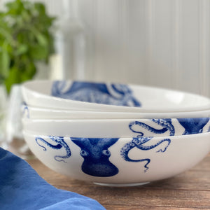 Blue Lucy Wide Serving Bowl
