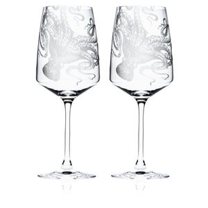 Lucy Red Wine Glasses Set of 2 - Caskata